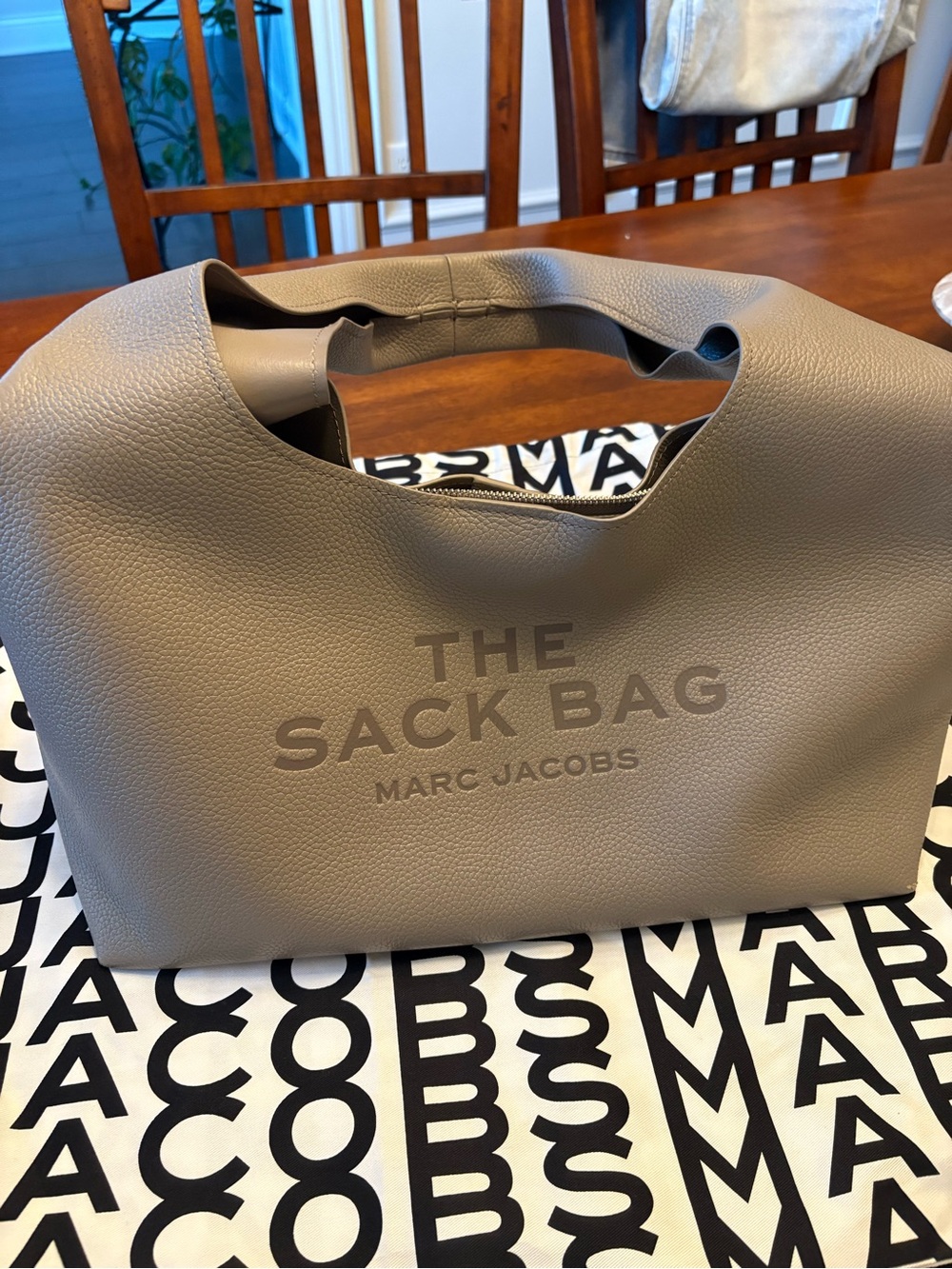 Marc Jacobs The Sack Bag in Taupe Gray Leather
